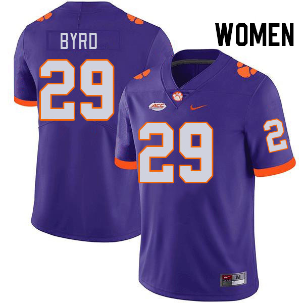 Women #29 Chase Byrd Clemson Tigers College Football Jerseys Stitched-Purple